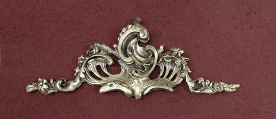 Kosnar Pediment - Scrolled, gold, dark