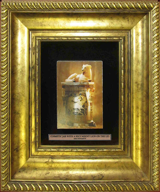 Cosmetic Jar with recumbent lion